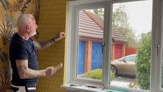 How To Hang The 1st Sheet Of Wallpaper On A Window Reveal