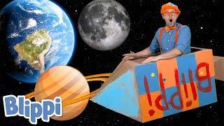 Blippi Builds A Rocketship! Learn About The Solar System | Science Videos For Kids!