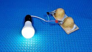 How to produce free electricity from aluminum foil and potatoes | Simple Tips