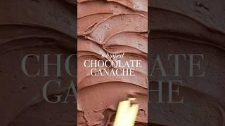 Whipped chocolate ganache is magical  it’s 1:1 ratio (1 part semi-sweet choc to 1 part cream) #cake