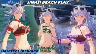 Jinhsi Beach Play (Barefeet, Wing & Colors) Woju Mod - Wuthering Waves 1.4 Mod - Mod Showcase