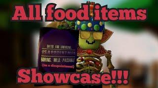 ALL food items showcase!!! | The Pizzeria Roleplay: Remastered | Roblox