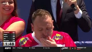 2021 Nathan's Hot Dog Eating Contest FULL CONTEST Joey Chestnut NEW WORLD RECORD 76 DOGS 14TH TITLE