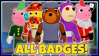 HOW TO GET ALL 5 BADGES in PIGGY RP : INFECTION ADVENTURES! | ROBLOX