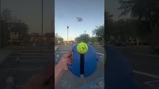 Playing tennis alone with this during a sunset…