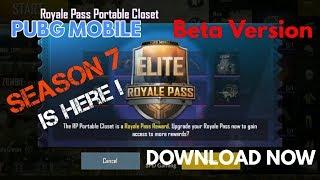 PUBG MOBILE SEASON 7 UPDATE   SEASON 7 ROYAL PASS ITEMS LEAKED   DOWNLOAD BETA VERSION