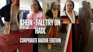 @SHEINOFFICIAL FALL TRY-ON HAUL | CORPORATE BADDIE EDITION| CUTE CARDIGANS FOR A GREAT PRICE!