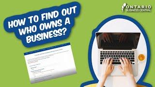 How to Find out Who Owns a Business in Canada?