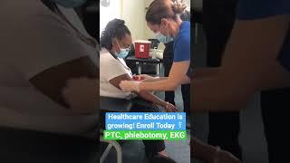 #healthcare education is growing!! Get certified in a rewarding career #phlebotomist #EKG #CMA #ptc