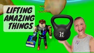 Roblox. LIFTING AMAZING THINGS IN LIFTING SIMULATOR: Rokas the Gamer.