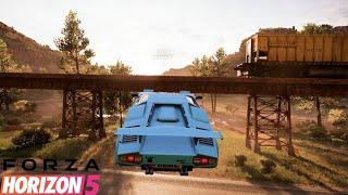 Racing against the Train in forza horizon 5