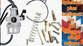 Hero honda splendor plus carburettor kit change