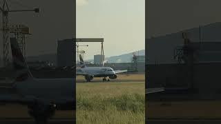(Smoke and Sparks) British Airways (G-EUPY) landing @ Belfast (BHD) 21st June 2023 #short #shorts