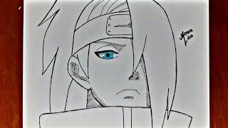 COMO DESENHAR O DEIDARA NARUTO DESENHO PASSO A PASSO