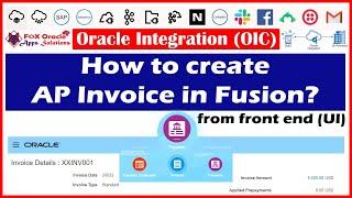 Create AP Invoice in oracle fusion | How to create invoice in fusion | OIC tutorials