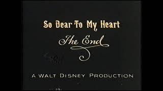 Original VHS Opening & Closing: So Dear to My Heart (UK Pre cert Tape)