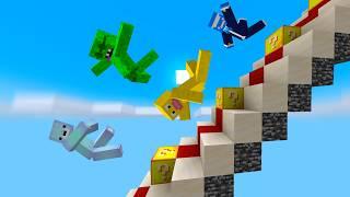 The Craziest Lucky Block Staircase Race in Minecraft