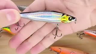 6 PCS 8.5cm 8.9g Minnow Plastic Hard Baits Fishing Lures Set Fishing Tackle Baits --Shopflys.com