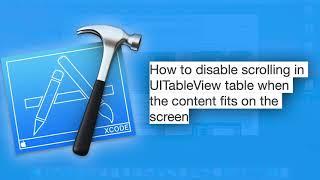 How to disable scrolling in UITableView table when the content fits on the screen