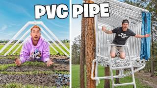 We Built PVC Pipe Survival Shelters!