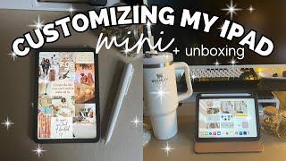 Ipad Mini 6 UNBOXING + CUSTOMIZATION ( customizing my new iPad mini)