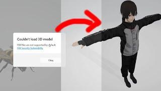 How to fix FBX files not supported by default FBX Security Vunerability