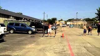 Hank Chapman running with 380 lbs Yoke WWW.JOSHSTRENGTH.COM