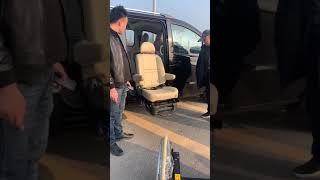 Car modification lifting and rotating wheelchair