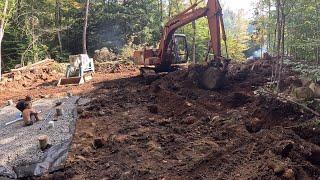 Building a Tiny Off Grid Cabin in the Adirondacks - Site work