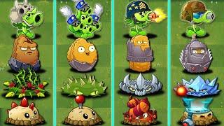 4 Team Plants PEA & NUT & TRAP & POTATO Battlez - Who Will Win? - Pvz 2