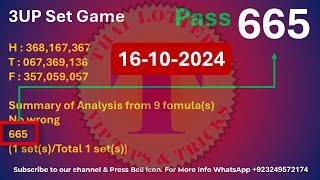 Thai Lottery 3UP Set Special Tips Sure Win | Live Game | VIP Tips & Tricks 16-10-2024