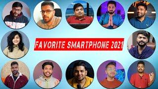 Favorite Smartphone 2021 Of GYAN THERAPY | HFV UNBOX | TECHY KIRAN | GIZMO GYAN | ANDROWIDE .....