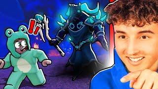 So My Brother Played THE CRYPT TRIALS…*SCARY*(Roblox BedWars)