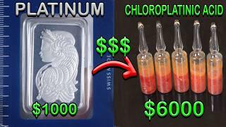 Dissolving $1000 of Platinum to Make $6000 of Chloroplatinic Acid for Professional Use