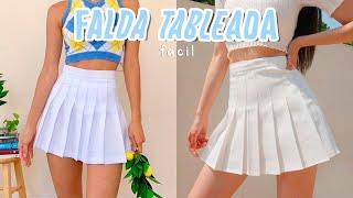 Como hacer una FALDA TABLEADA/PLISADA!! Tennis skirt facil para principiantes - Tutoriales Belen