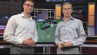 Dr. Dave hands over the WTRF meteorology reins, and the clicker, to Zach Petey