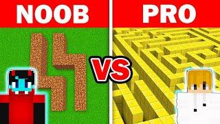 Minecraft NOOB vs PRO GIANT MAZE BUILD CHALLENGE! ( Tagalog )