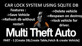 [MTA:SA] Car Lock System Part - 1[Tutorial][Scripting]