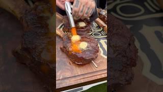 Smoked Tomahawk Steaks #steakdinner #tomahawk #ribeyesteak #butcher