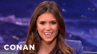 Nina Dobrev Shows How To Make The Sexy Vampire Face | CONAN on TBS