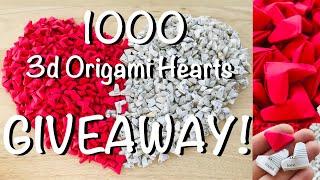 Win 1000 3D Origami Hearts | Fun Birthday Decorations | Lovely Gift | Cute Party Favors