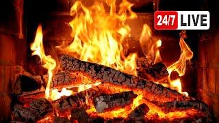  Cozy Fireplace 4K (LIVE 24/7). Fireplace with Crackling Fire Sounds. Christmas Fireplace 2024