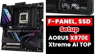 Aorus X870E Xtreme AI TOP Front Panel Setup | M.2 | F Panel | Power SW, Power LED, HDD LED, Reset SW