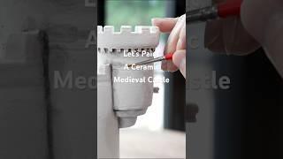 Painting a Ceramic Medieval Castle! #handmade #diy #clip #tutorial #ceramic