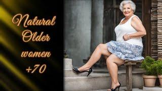 Natural older women over 70 || Elegant outfit classy