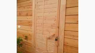  Wooden door from the remains of boards Diy