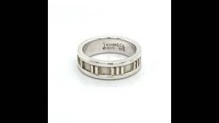 TIFFANY & CO AUTHENTIC ESTATE ATLAS RING SIZE 6.5 SILVER 6 MM TIF379