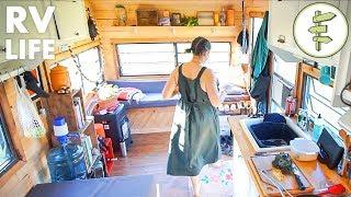 Woman’s Low Cost Living in a Renovated Camper Trailer