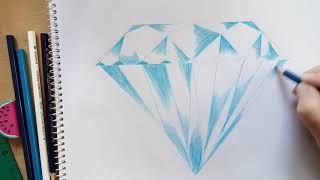 Как нарисовать алмаз || how to draw a diamond