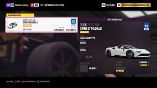 Forza Horizon 5 Auction Sniping Ferrari SF90 Stradale!!